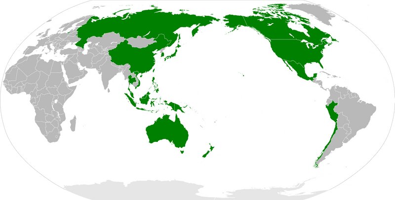 APECの参加国。Wikipediaより