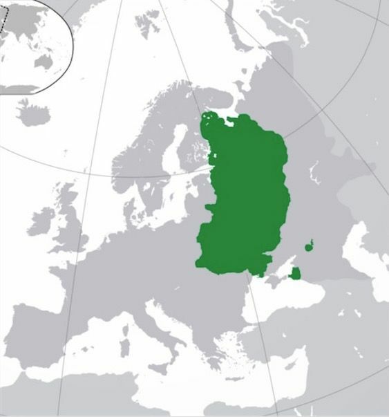 キエフ公国の最大版図。ヤロスラフ１世の死後1054年。地図：Vitaliyf261作