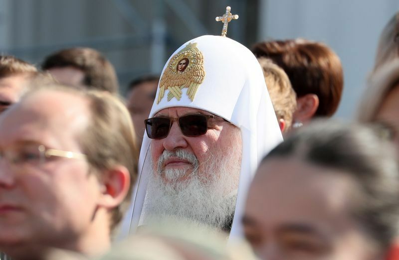 「モスクワの日」設立872周年を祝う式典に参加するキリル総主教。2019年9月7日