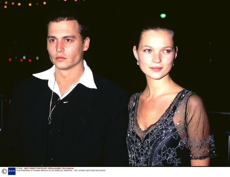 ケイト・モスとジョニー・デップ、1997年
