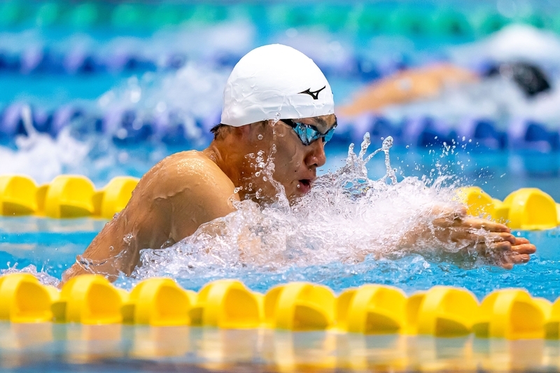 　９月の世界選手権で男子100m平泳ぎの世界記録を更新し東京出場が内定している山口尚秀（四国ガス）が、50m平泳ぎで日本新記録（29秒84）を樹立した。　写真・PARAPHOTO/秋冨哲生