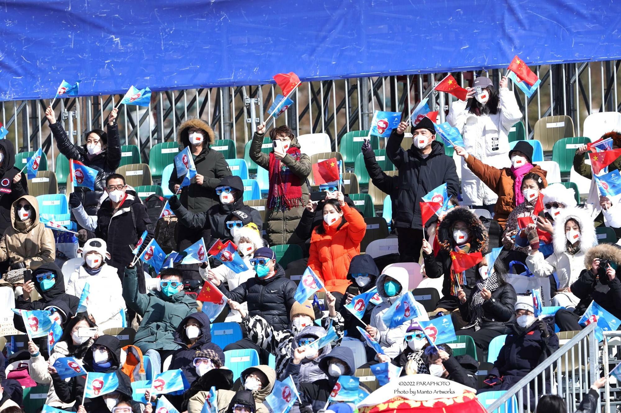 北京2022冬季パラリンピック、スノーボード会場の観客席　写真・PARAPHOTO/中村 Manto 真人