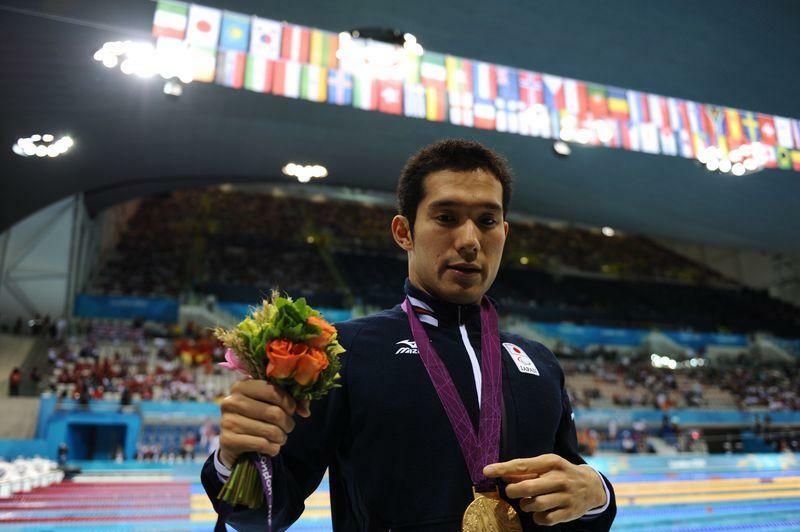 ロンドン2012パラリンピック男子100m平泳ぎS14世界新・金メダルで日本の知的障害スイマーにきっかけを与えた田中康大　筆者撮影