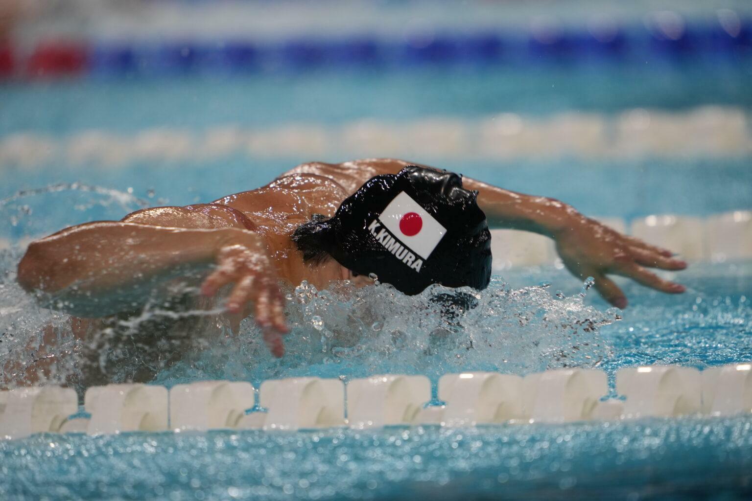 男子100mバタフライS11決勝を泳ぐ木村敬一　写真 PARAPHOTO/中村 Manto 真人