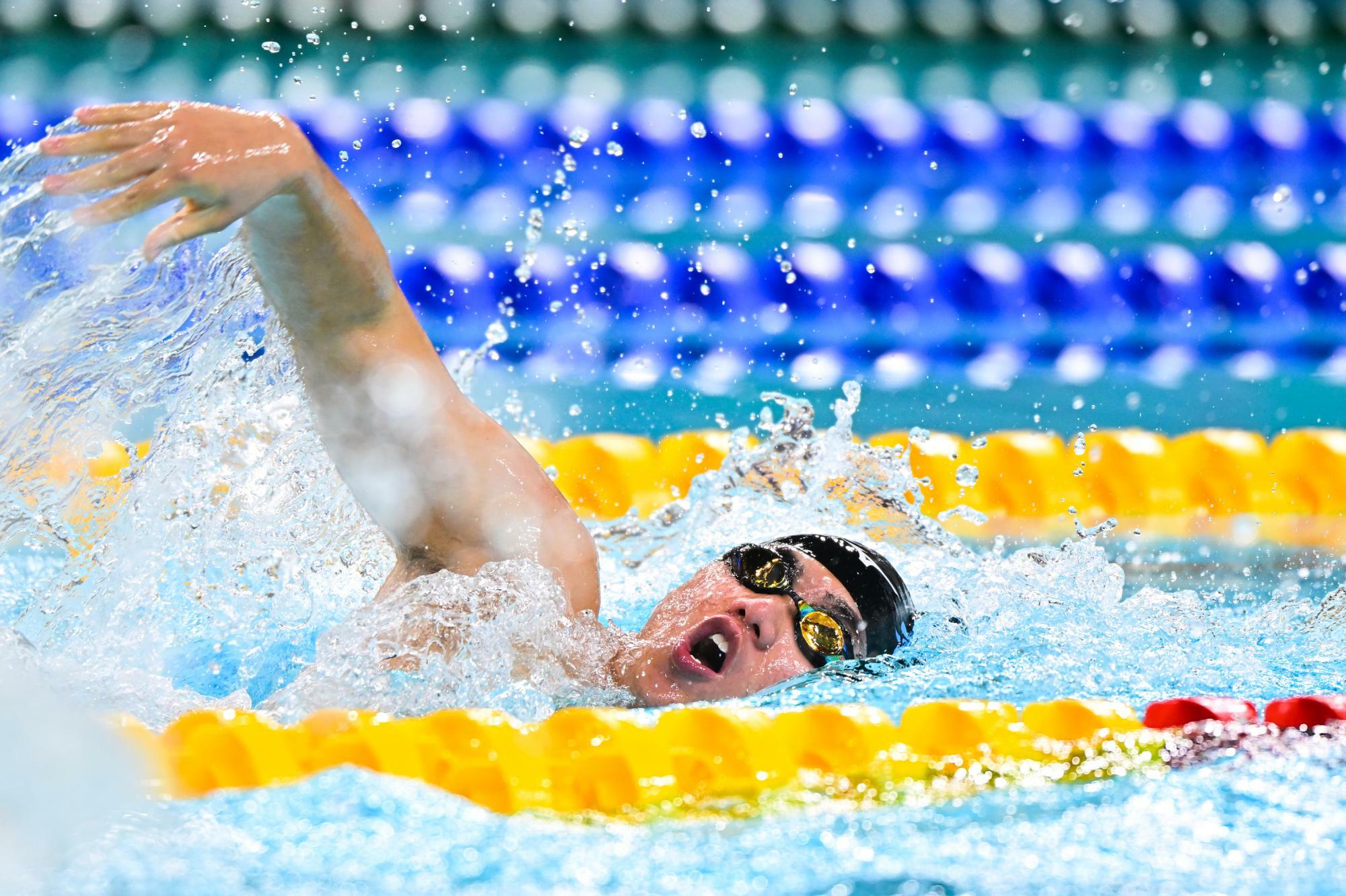 200m自由形S9を泳ぐ川渕大耀（宮前ドルフィン）　写真・日本パラ水泳連盟