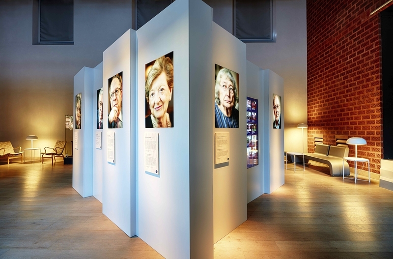 スウェーデン歴史博物館での「記憶を語る。ホロコーストの最後の目撃」展示（USC提供）
