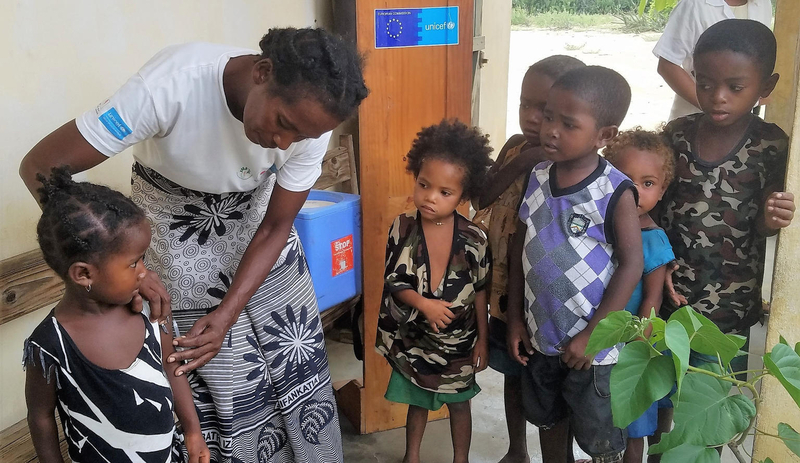 マダガスカルではしかの予防接種を実施（UNICEF）
