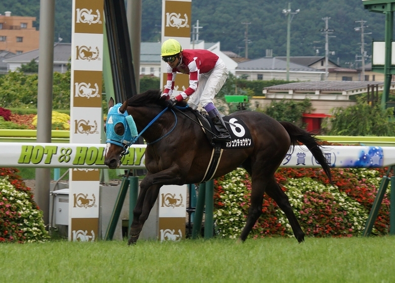 最後は２着に３馬身の差をつけ堂々とゴール。障害のＧ１馬が平地に戻って勝利するのは史上初の快挙だった