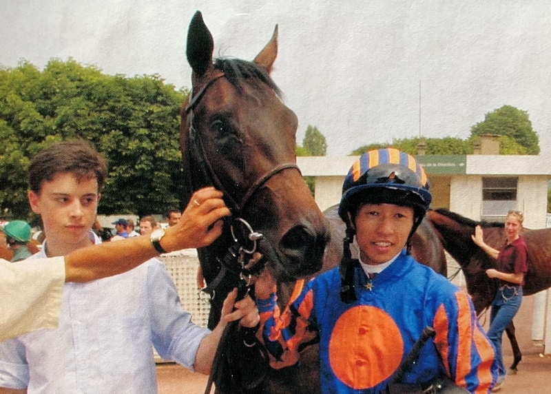 ヨーロッパでは写真のM・テーバーなど大オーナーの馬にも何度も騎乗している