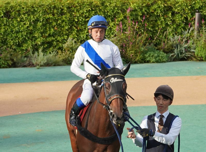 浜中に核心をついたアドバイスを送った岩田康誠騎手。写真は10月15日に府中牝馬Ｓを制したイズジョーノキセキとのパドック