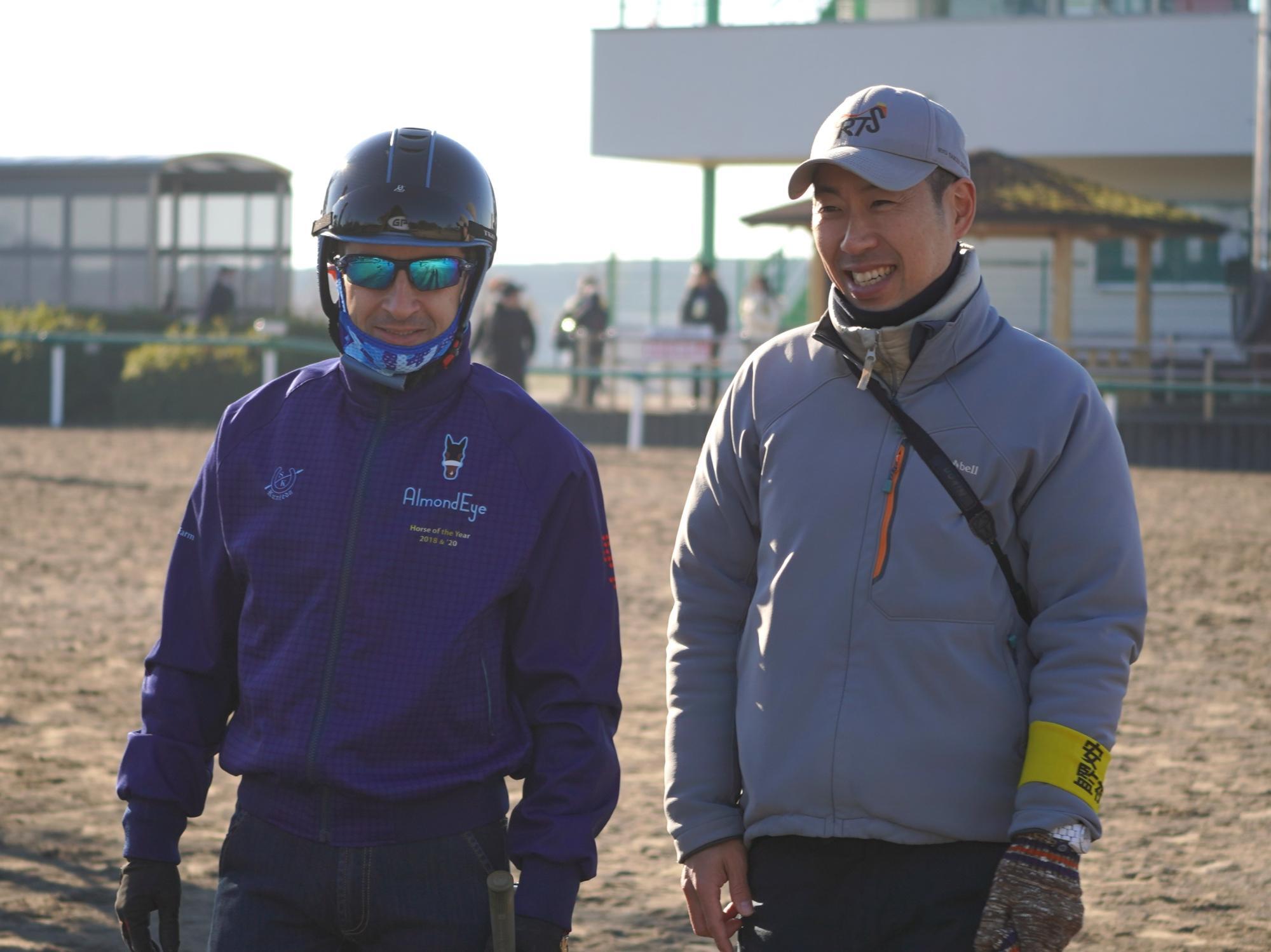 Ｃ・ルメール騎手と武井亮調教師