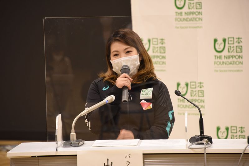 山本は「パラアリーナに育てられてきた。パラパワー日本女子初のパラリンピック出場を目指したい」と語った(写真提供:日本財団)