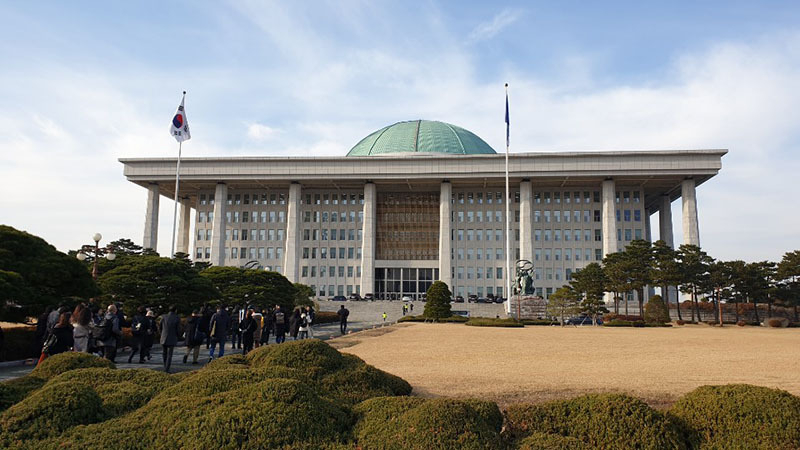 韓国国会。11月27日、筆者撮影。