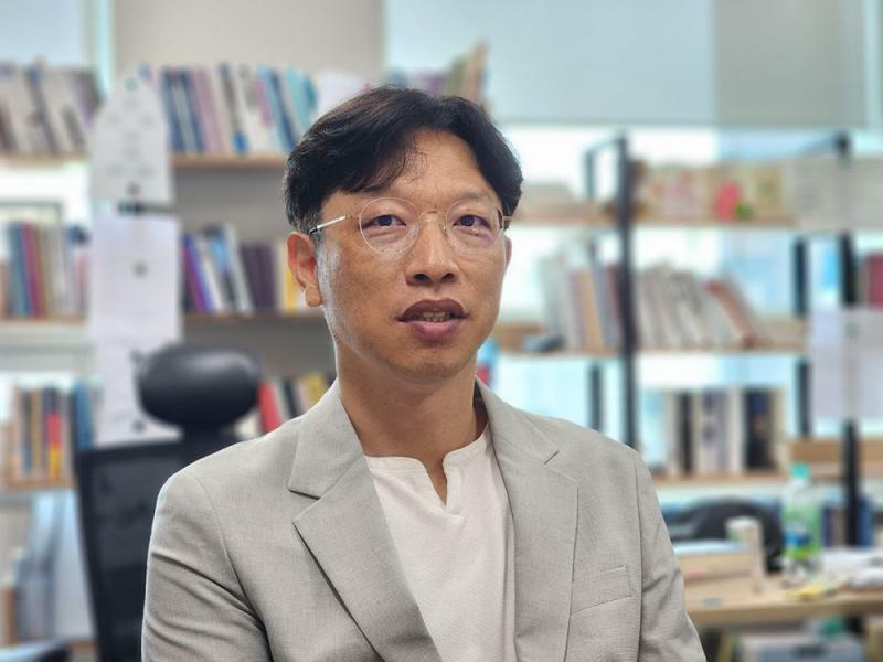 金学載（キム・ハクチェ）ソウル大学統一平和研究院HK教授。今月20日、筆者撮影。