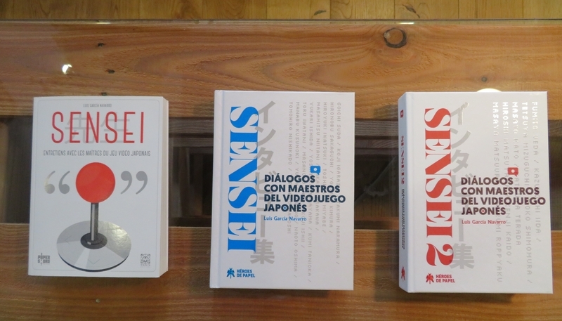 ルイス氏の著書。中央が「SENSEI」、右が「SENSEI2」。左はフランス語版の「SENSEI」（筆者撮影）