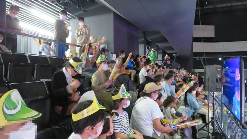 「ぷよぷよeスポーツ」の観客席は、終日ほぼ満席で大盛況