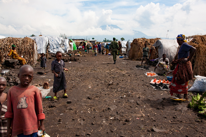 DRC東部ゴマの避難民キャンプ（撮影：筆者）