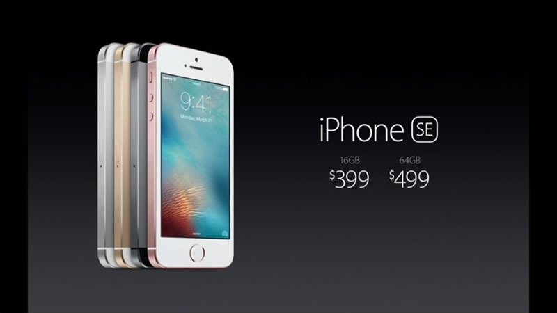 iPhone SEは399ドルから