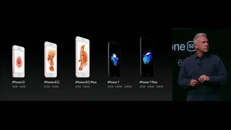 iPhone 7シリーズの価格表。筆者キャプチャ