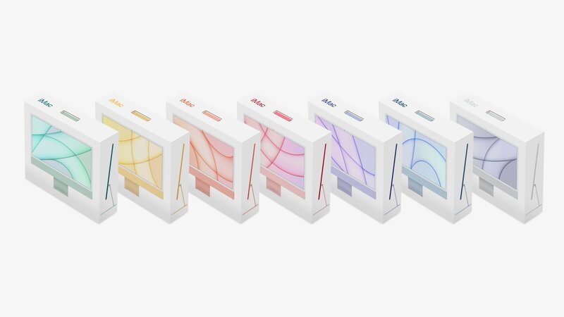 新型『iMac』は7色展開。筆者キャプチャ。