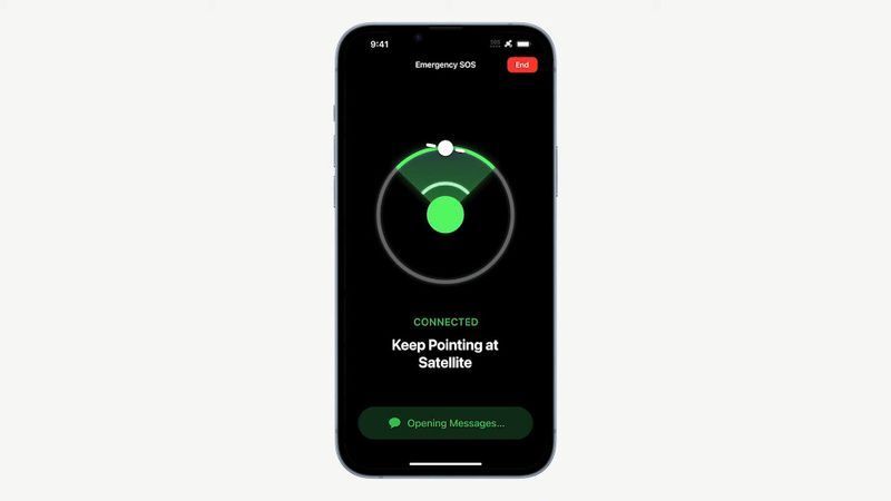 衛星通信を使ったSOSの発信が可能に。Appleより