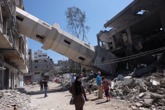 イスラエル軍に破壊されたガザ市内のモスク　（C）志葉玲