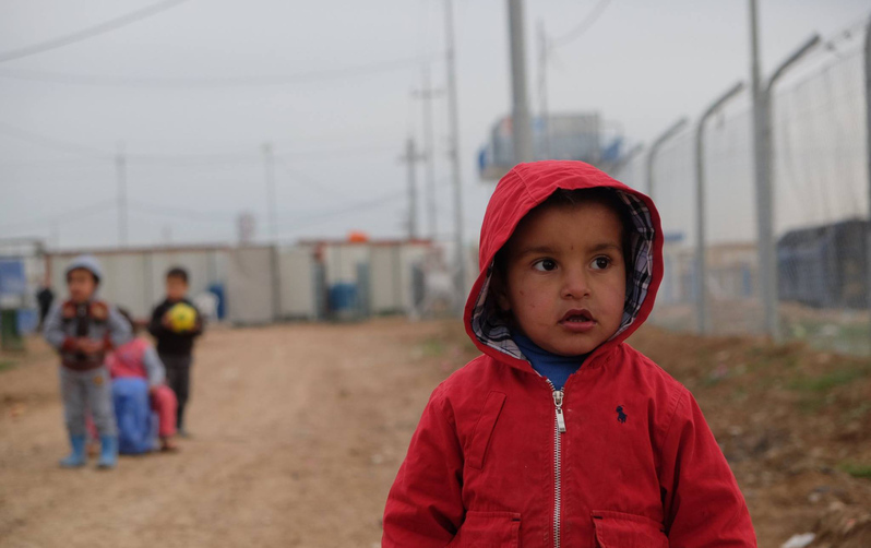 避難民キャンプの子ども
