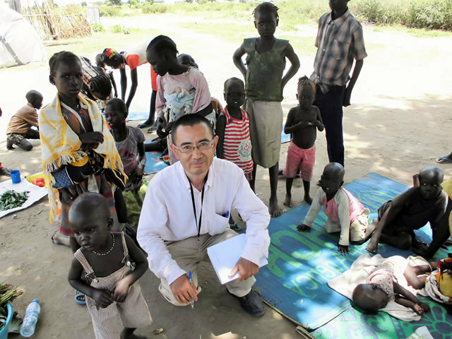 今年9月、南スーダンで支援活動を行った今井高樹氏。ＪＶＣのウェブサイトより