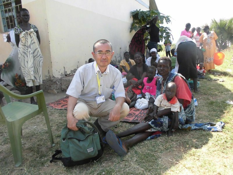 南スーダンでの支援活動中の今井さん。JVC提供
