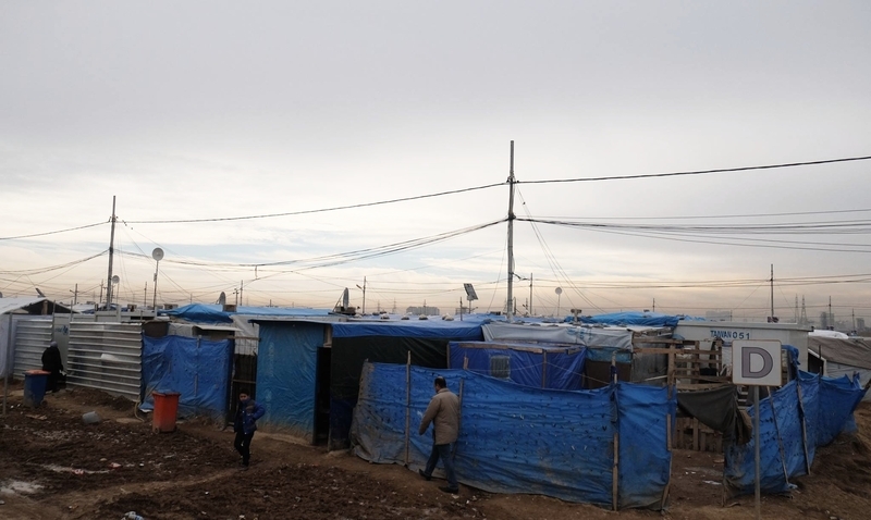 イラク北部の国内避難民キャンプ