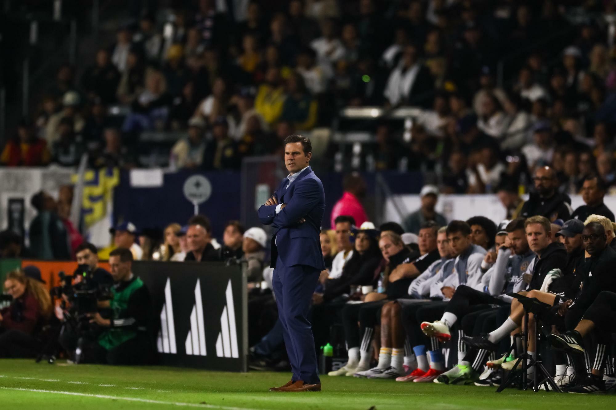 してやったりのグレッグ・ヴァニー監督　Photo：LA Galaxy 