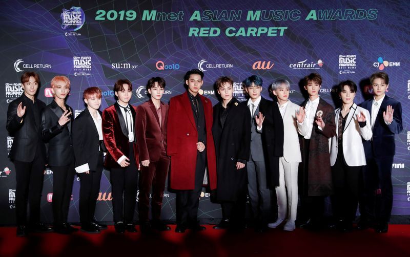 2019年12月4日、名古屋ドームにおける音楽イベント・MAMA(Mnet Asian Music Awards)に出演したSEVENTEEN。