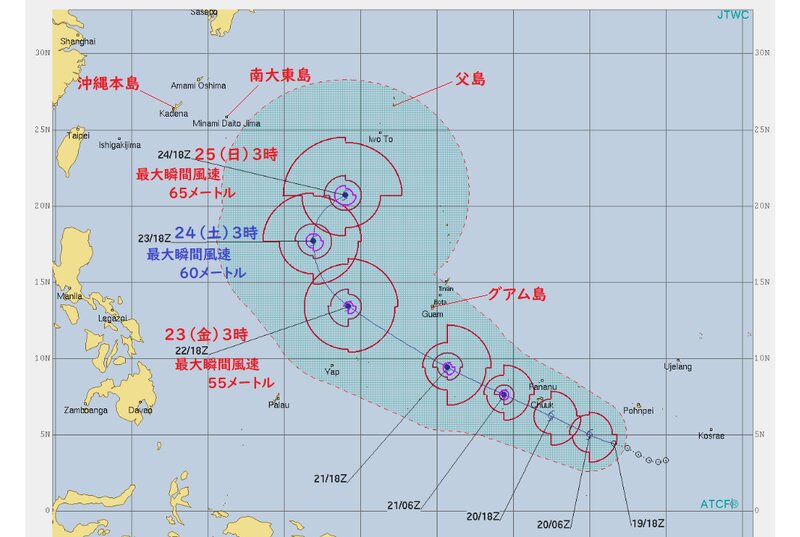 JTWCの台風予想