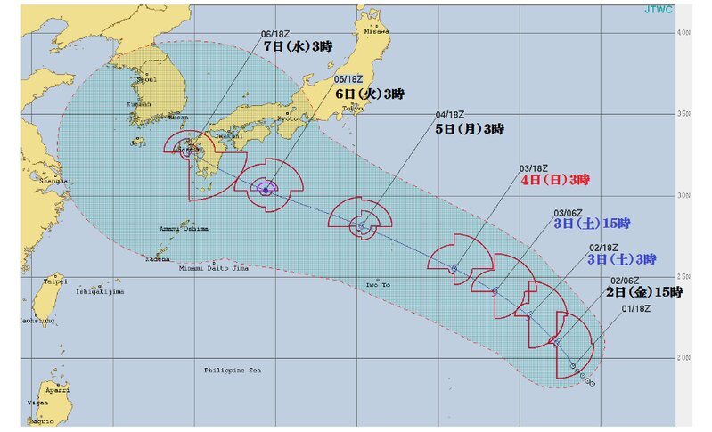 台風情報（JTWC）