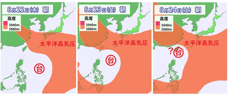 太平洋高気圧と台風１１号の関係（ウェザーマップ）