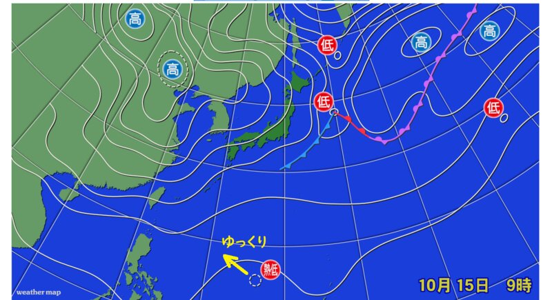 実況天気図（ウェザーマップ）