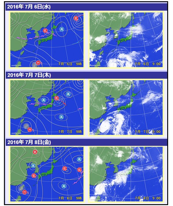 前回２０１６年、沖縄に接近した台風１号（ウェザーマップ）