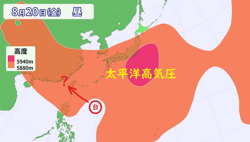 台風や太平洋高気圧の予想（ウェザーマップ）