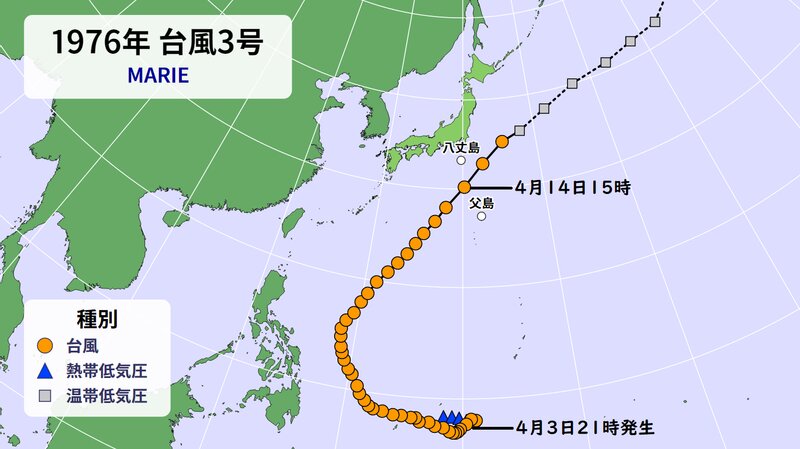 台風の進路図（ウェザーマップ）