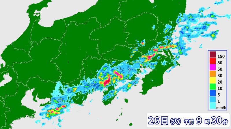 雨雲の実況（ウェザーマップ）