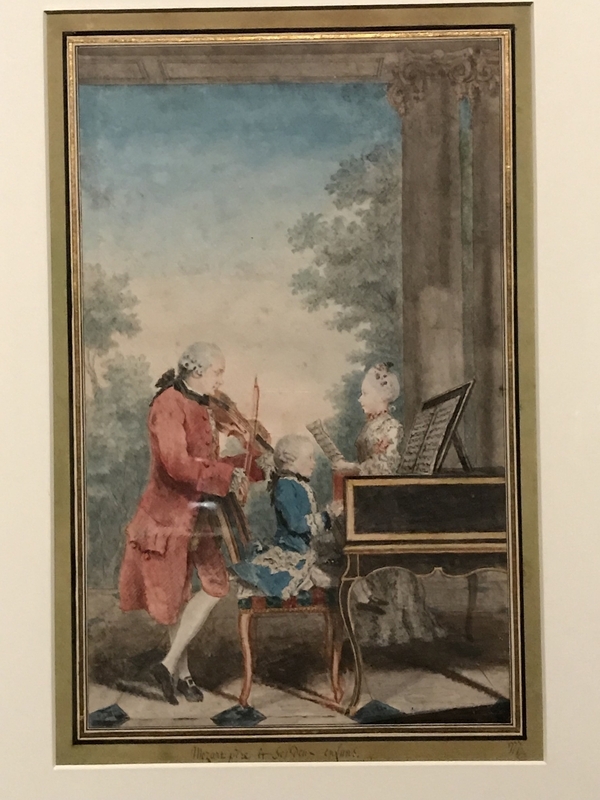 ピアノを弾くモーツァルト。1777年