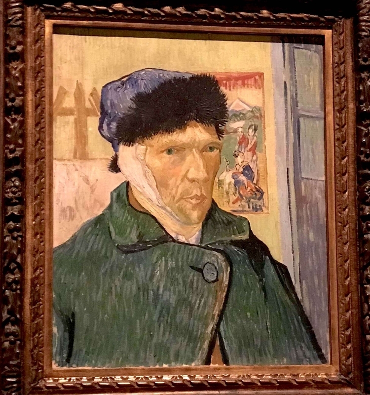 耳を切った直後のゴッホの自画像　ロンドン・コートールド・ギャラリー所蔵