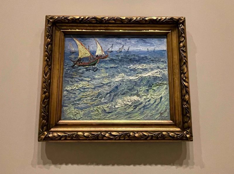 ミカイルが1901年に購入したゴッホ作品。Vincent van Gogh, La Mer aux Saintes-Maries, 1888　モスクワ・プーシキン美術館蔵