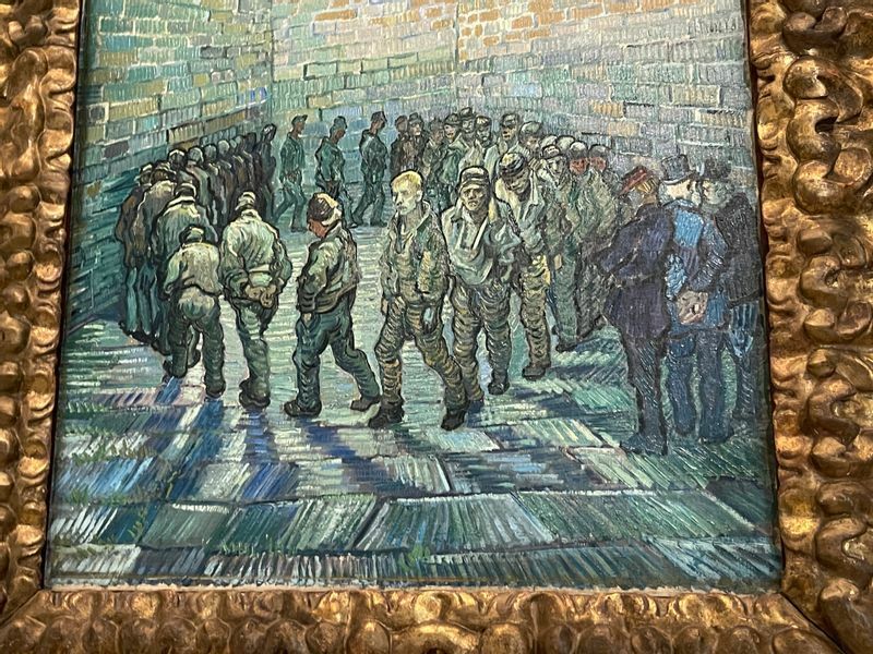 Vincent van Gogh, La Ronde des prisonniers, 1890 （部分）モスクワ・プーシキン美術館蔵