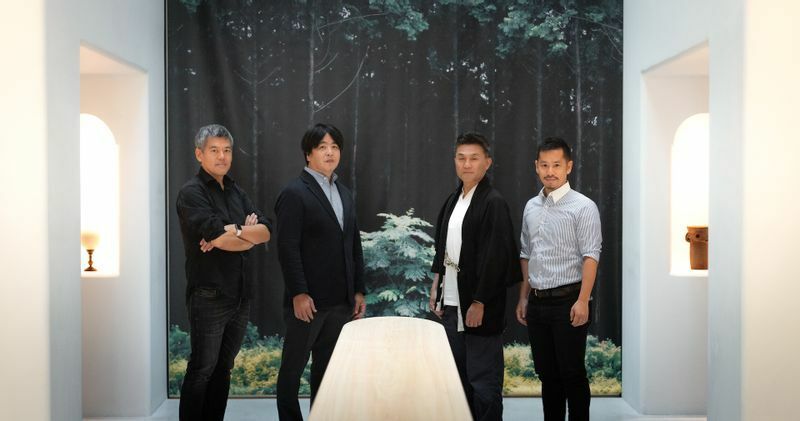 左から岡部さん、山中さん、籏さん、後藤さん。（Copyright: Yamato Forest Management Association, 写真: Nicolas Grosmond）