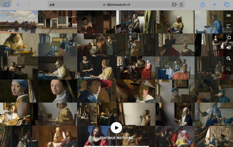 アムステルダム国立美術館のサイト中「Closer to Vermeer」では、フェルメールの真作37点をつぶさに鑑賞できる。