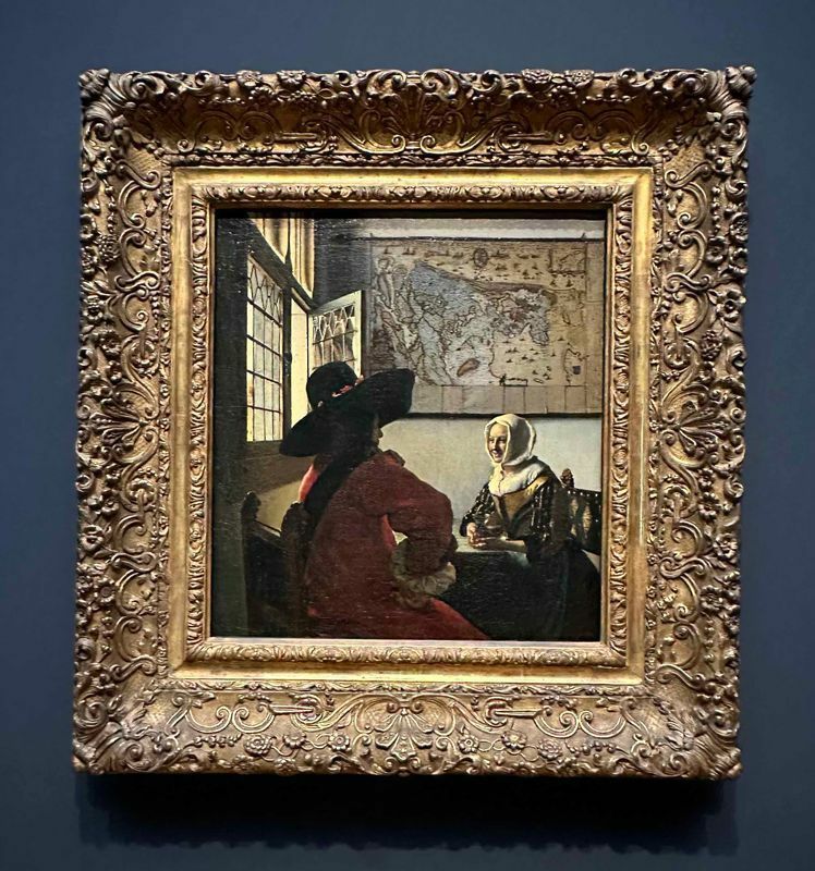 門外不出とされた「フリック・コレクション」のフェルメール作品3点が展示されている。そのうちの一つ「士官と笑う娘」（1657ー58）