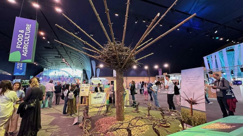 「モエ・ヘネシー」のコーナーにはドイツ人アーティストNILS-UDOの「HABITAT 2022」が展示された。「ルイナール」の畑にあるのと同じもので、昆虫や生物の棲家としての機能もある象徴的な作品