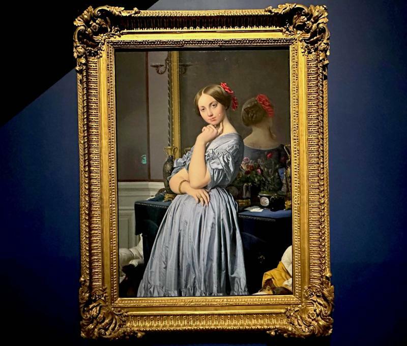 「ドーソンヴィル伯爵夫人の肖像」（1845）。ニューヨークのフリックコレクション所蔵の主要作品もこの展覧会に来ている。