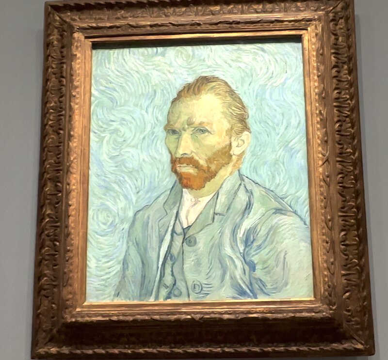 ゴッホの最後の自画像（オルセー美術館蔵）。オーヴェール・シュール・オワーズに暮らす前年に描かれている